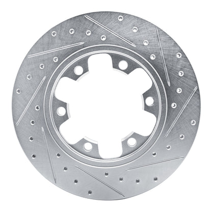 R1 Concepts R1 15-25 Ford Transit-350 HD/DRW Rear Left Drilled & Slotted Silver Brake Rotor