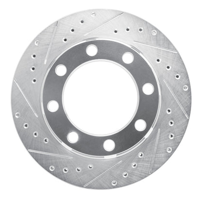R1 Concepts R1 75-93 Dodge W300 Front Left Drilled & Slotted Silver Brake Rotor