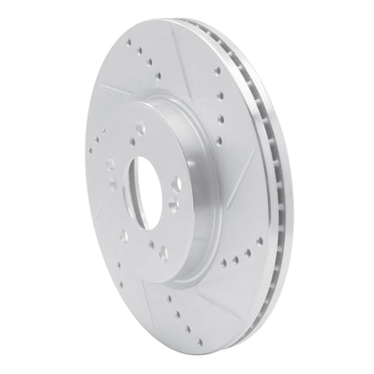 R1 Concepts R1 13-25 Honda Accord Coupe Front Right Drilled & Slotted Silver Brake Rotor
