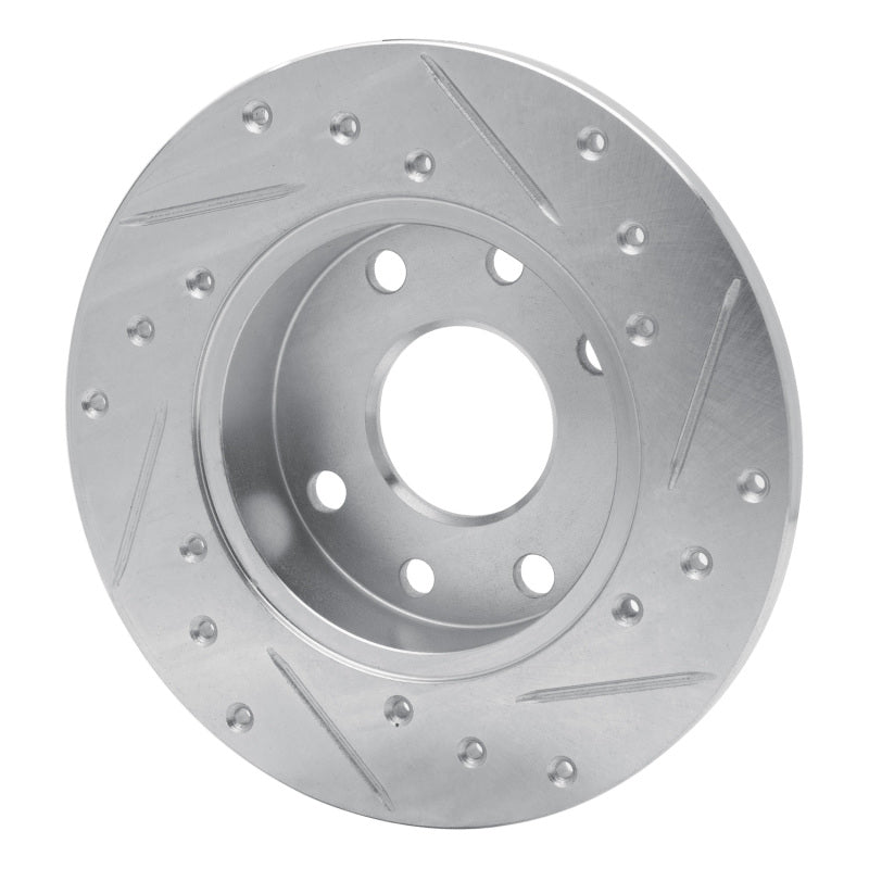 R1 Concepts R1 85-89 Chevrolet SPECTRUM Front Left Drilled & Slotted Silver Brake Rotor