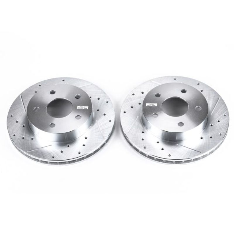 PowerStop Power Stop 99-04 Jeep Grand Cherokee Front Evolution Drilled & Slotted Rotors - Pair