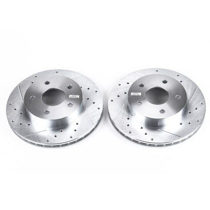 PowerStop Power Stop 99-04 Jeep Grand Cherokee Front Evolution Drilled & Slotted Rotors - Pair