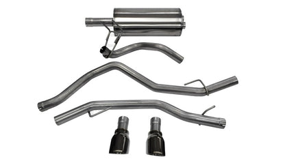 CORSA Performance Corsa 09-18 Dodge Ram 1500 4.7L/5.7L V8 Quad/Crew Cab/Short Bed Black Dual Rear Exit Cat-Back Exhaus