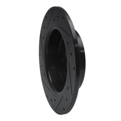 R1 Concepts R1 02-08 Seat ALHAMBRA Rear Right Drilled & Slotted Black Brake Rotor