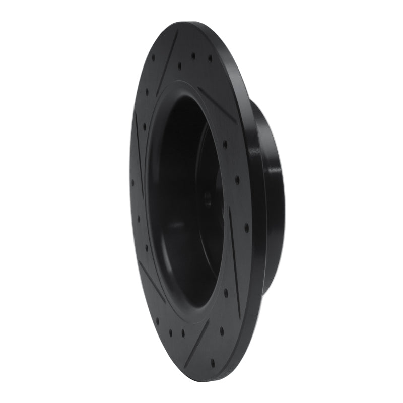 R1 Concepts R1 07-14 Suzuki SX4 CrossOVER Rear Right Drilled & Slotted Black Brake Rotor