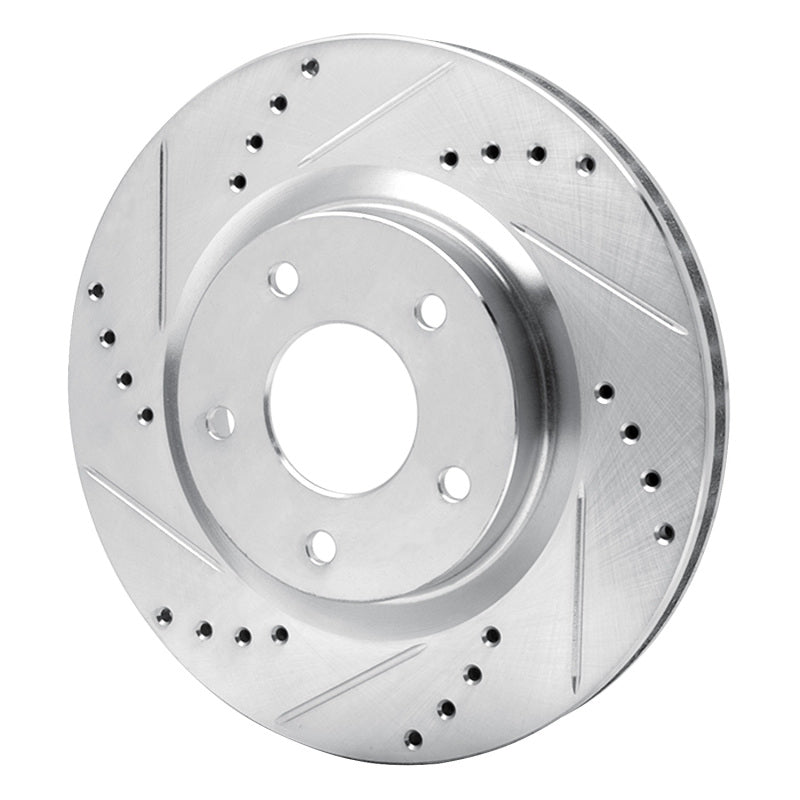 R1 Concepts R1 07-15 Nissan X-Trail (Mexico) Front Left Drilled & Slotted Silver Brake Rotor