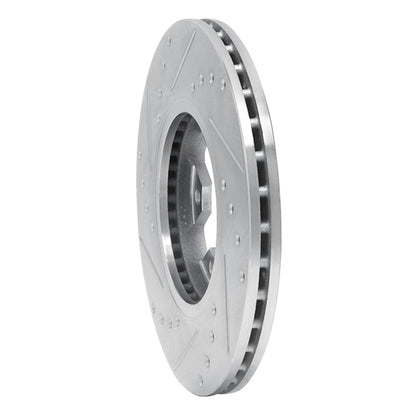 R1 Concepts R1 84-89 Nissan 300ZX Front Right Drilled & Slotted Silver Brake Rotor