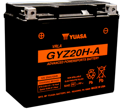 Yuasa Battery Yuasa GYZ20H-A High Performance Maintenance Free AGM 12-Volt Battery