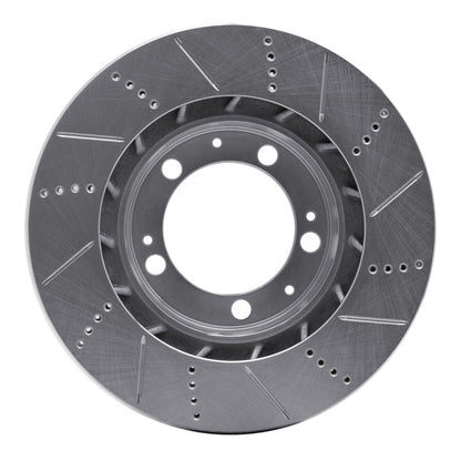 R1 Concepts R1 86-91 Porsche 944 Except Turbo Right Front Drilled & Slotted Silver Brake Rotor