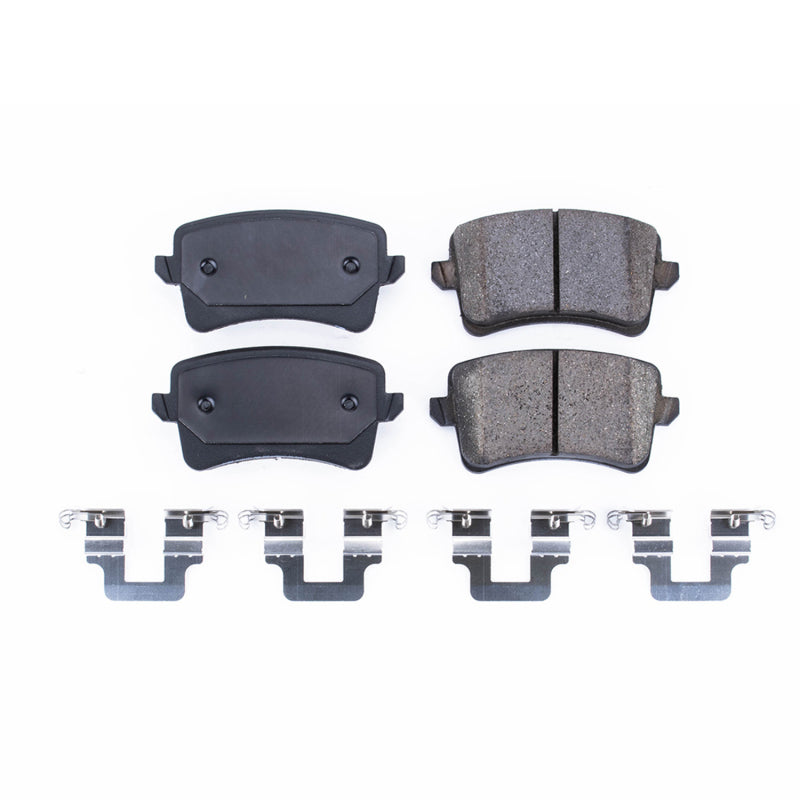 PowerStop Power Stop 10-16 Audi A4 Rear Z17 Evolution Ceramic Brake Pads w/Hardware