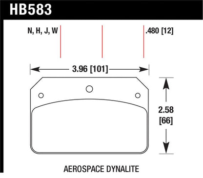 Hawk Performance Hawk HP+ Aerospace Dynalite w/ 0.218in Hole Brake Pads