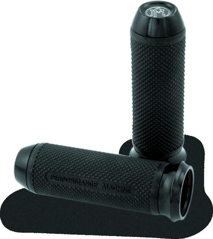 Performance Machine Handle Grip Set - Elite Cable - Black Ano
