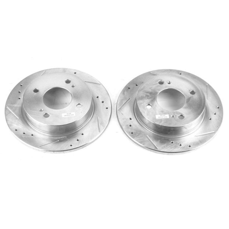 PowerStop Power Stop 91-96 Infiniti G20 Rear Evolution Drilled & Slotted Rotors - Pair