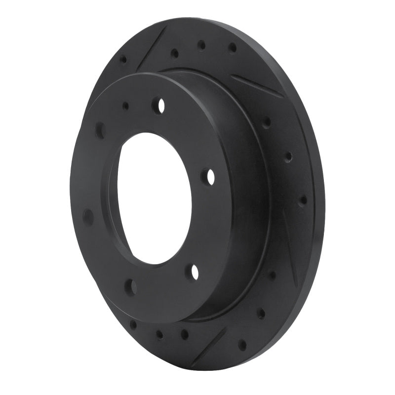 R1 Concepts R1 88-95 Isuzu AMIGO Rear Left Drilled & Slotted Black Brake Rotor