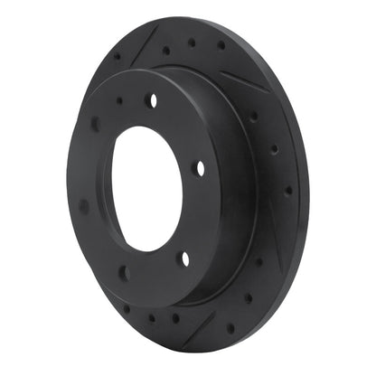 R1 Concepts R1 88-95 Isuzu AMIGO Rear Left Drilled & Slotted Black Brake Rotor