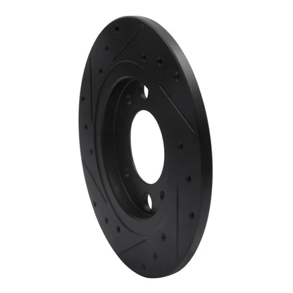 R1 Concepts R1 71-89 Peugeot 504 Rear Right Drilled & Slotted Black Brake Rotor