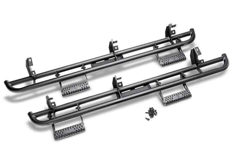 N-Fab RKR Step System 07-17 Jeep Wrangler JK 4 Door All - Tex. Black - 1.75in