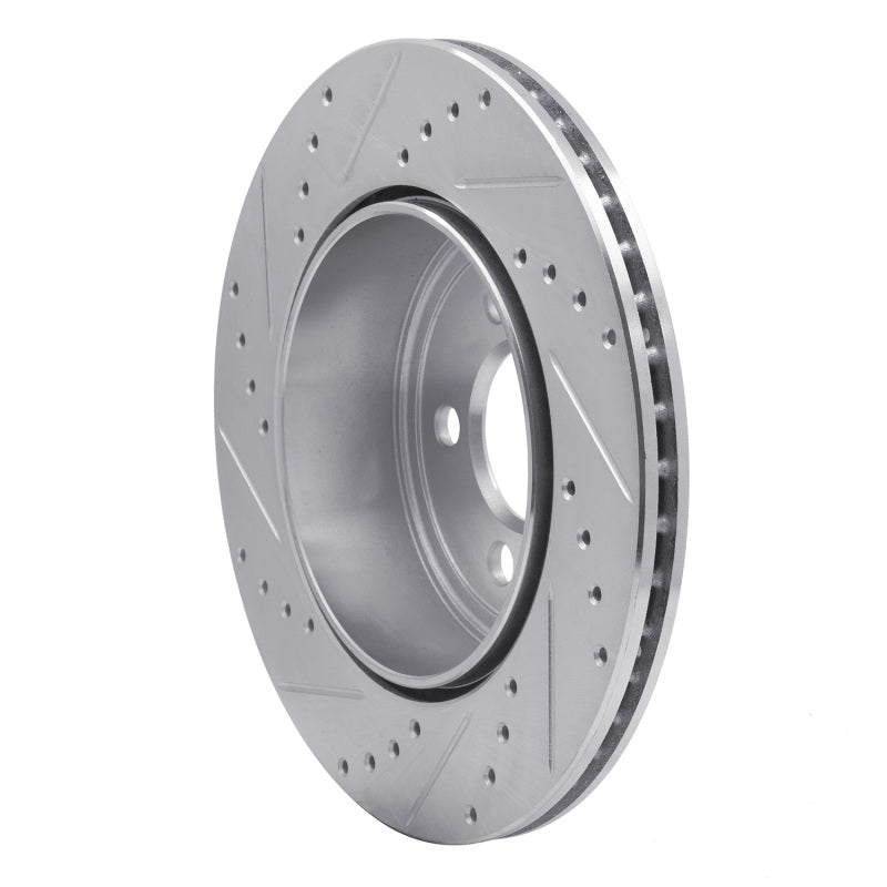 R1 Concepts R1 05-23 Chrysler 300 Rear Right Drilled & Slotted Silver Brake Rotor