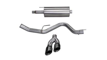 CORSA Performance Corsa 2015-2020 Ford F-150 5.0L V8 (Super Crew Cab) Black Sport Single Side Dual 4in Tips CB Exhaust