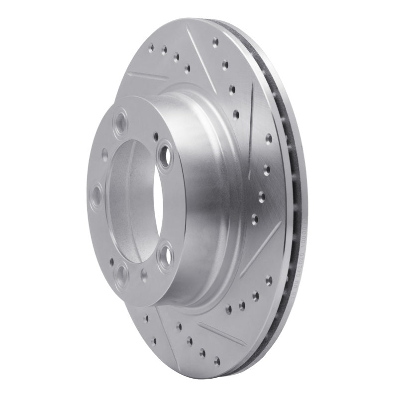 R1 Concepts R1 97-04 Porsche Boxster Rear Right Drilled & Slotted Silver Brake Rotor
