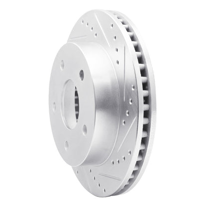 R1 Concepts R1 00-02 Dodge Ram 1500 Pickup Front Right Drilled & Slotted Silver Brake Rotor