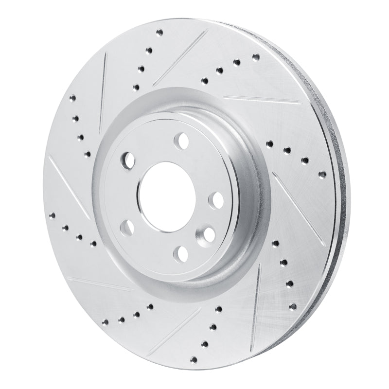 R1 Concepts R1 20-20 Jaguar F-Pace Front Left Drilled & Slotted Silver Brake Rotor