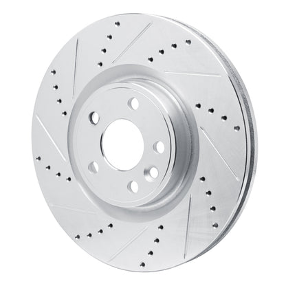 R1 Concepts R1 20-20 Jaguar F-Pace Front Left Drilled & Slotted Silver Brake Rotor