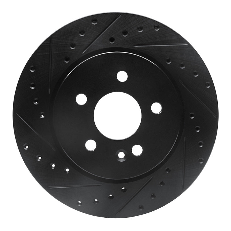 R1 Concepts R1 98-05 Mercedes-Benz ML320 Front Left Drilled & Slotted Black Brake Rotor