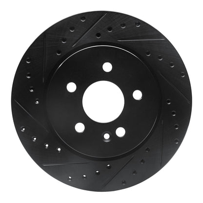 R1 Concepts R1 98-05 Mercedes-Benz ML320 Front Left Drilled & Slotted Black Brake Rotor