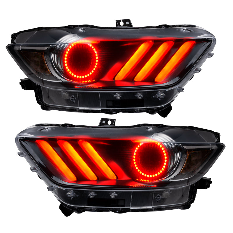 ORACLE Lighting Oracle 15-17 Ford Mustang V6/GT/Shelby DRL w/ Halo Kit - ColorSHIFT w/ BC1 Controller