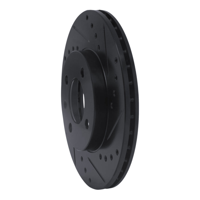 R1 Concepts R1 86-08 Volkswagen DERBY (Mexico) Front Right Drilled & Slotted Black Brake Rotor