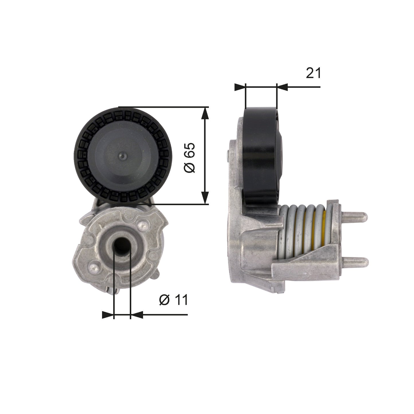 GATES GATT39118 V-Ribbed Belt Tensioner Pulley