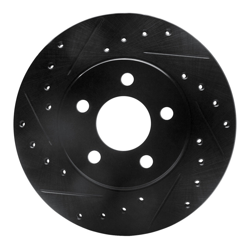 R1 Concepts R1 95-99 Dodge Neon (USA/Canada) Front Left Drilled & Slotted Black Brake Rotor