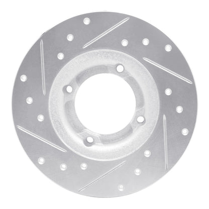 R1 Concepts R1 80-82 Toyota Tercel Front Right Drilled & Slotted Silver Brake Rotor