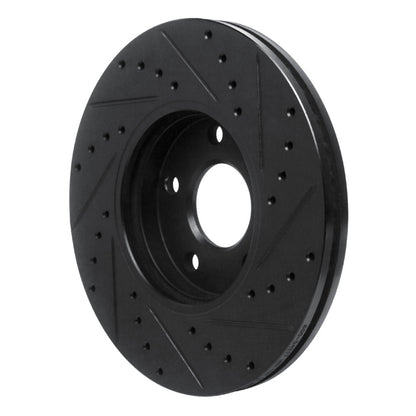 R1 Concepts R1 2010-2013 Ford Transit Connect Front Left Drilled & Slotted Black Brake Rotor
