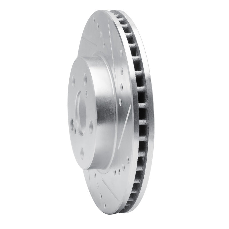 R1 Concepts R1 94-00 Toyota Celica Front Right Drilled & Slotted Silver Brake Rotor