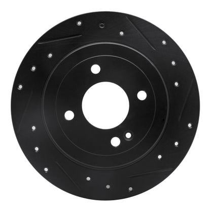 R1 Concepts R1 12-25 Dodge Attitude (Mexico) Rear Right Drilled & Slotted Black Brake Rotor