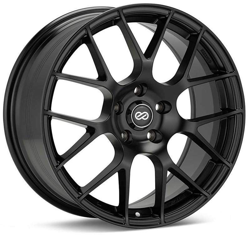 Enkei Raijin 18x8 35mm Offset 5x112 Bolt Pattern 72.6 Bore Diameter Matte Black Wheel