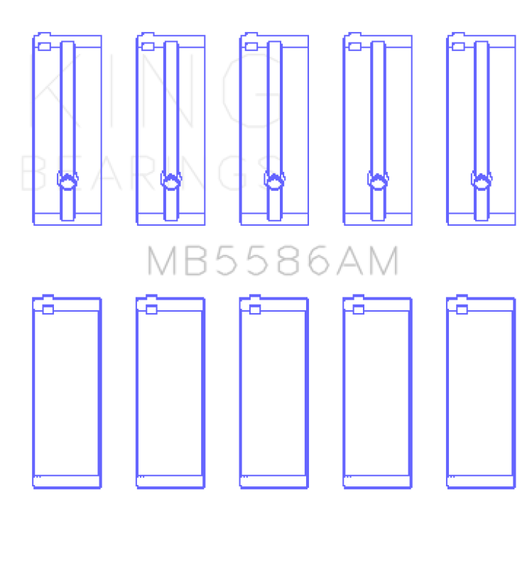 King Engine Bearings Isuzu 4Ze1 Sohc 8V (Size +0.75mm) Main Bearing Set