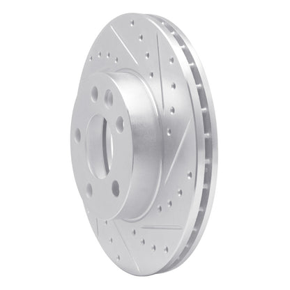 R1 Concepts R1 96-00 Volkswagen EuroVan Front Right Drilled & Slotted Silver Brake Rotor