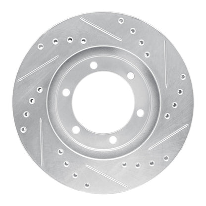 R1 Concepts R1 98-15 Nissan NP300 (Mexico) Front Left Drilled & Slotted Silver Brake Rotor
