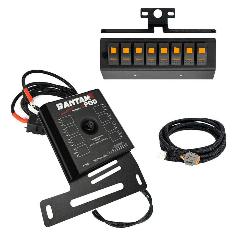 sPOD 07-08 Jeep Wrangler JK BantamX w/Red LED Switch Panel