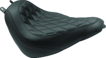 Mustang Motorcycle Mustang 00-15 Harley Softail Standard Rear Tire Wide Touring Passenger Seat w/Studs - Black