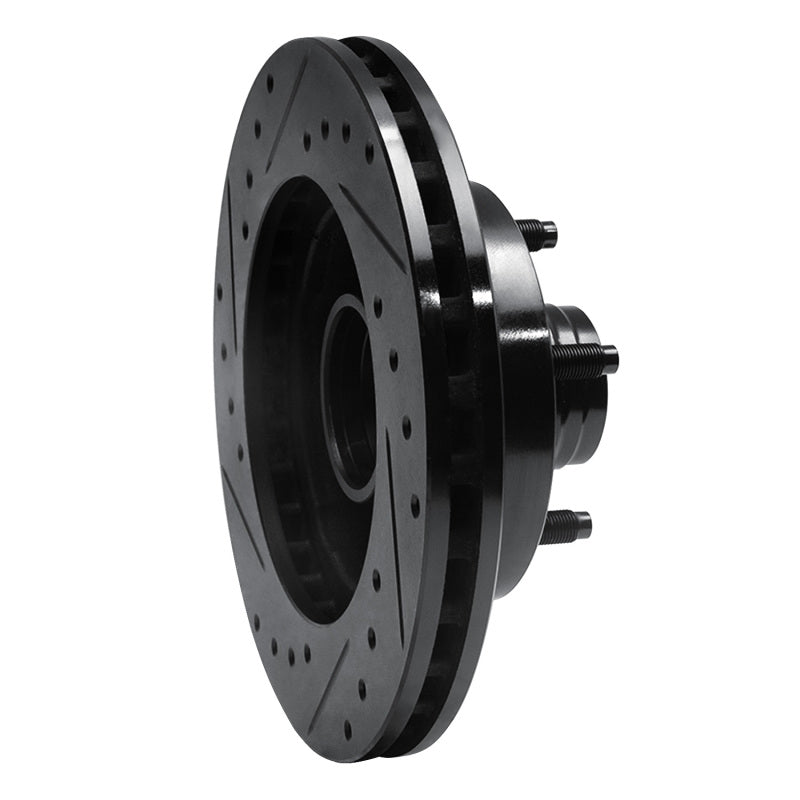 R1 Concepts R1 98-02 Ford Ranger (USA/Canada) Front Right Drilled & Slotted Black Brake Rotor