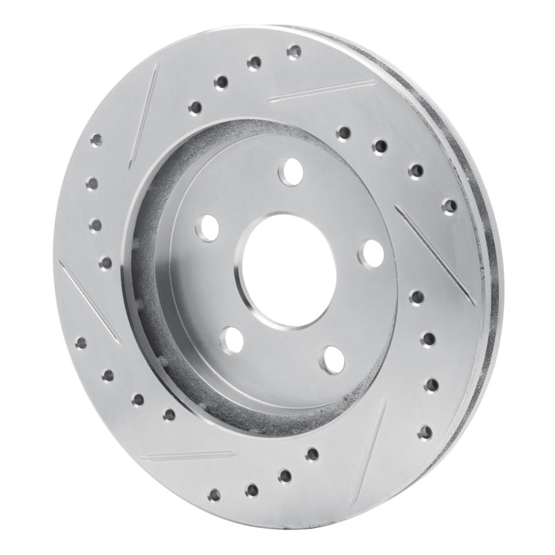 R1 Concepts R1 91-92 Dodge Monaco Front Right Drilled & Slotted Silver Brake Rotor