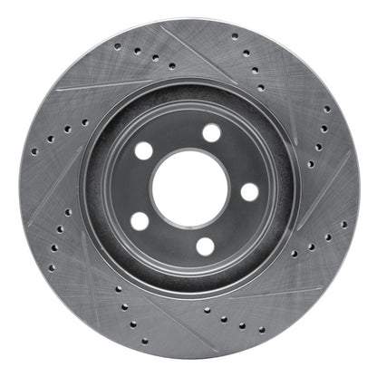 R1 Concepts R1 2001-2011 Ford Explorer Sport Front Left Drilled & Slotted Silver Brake Rotor