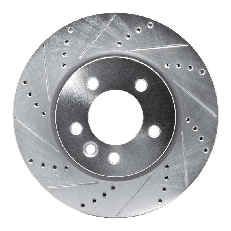 R1 Concepts R1 05-07 Land Rover LR3 Front Left Drilled & Slotted Silver Brake Rotor