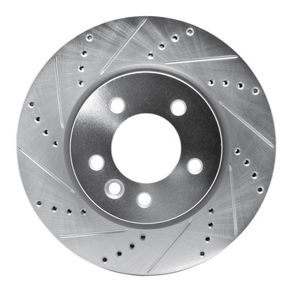 R1 Concepts R1 05-07 Land Rover LR3 Front Left Drilled & Slotted Silver Brake Rotor