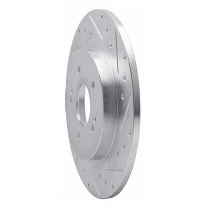 R1 Concepts R1 19-25 Hyundai SANTA FE Rear Right Drilled & Slotted Silver Brake Rotor