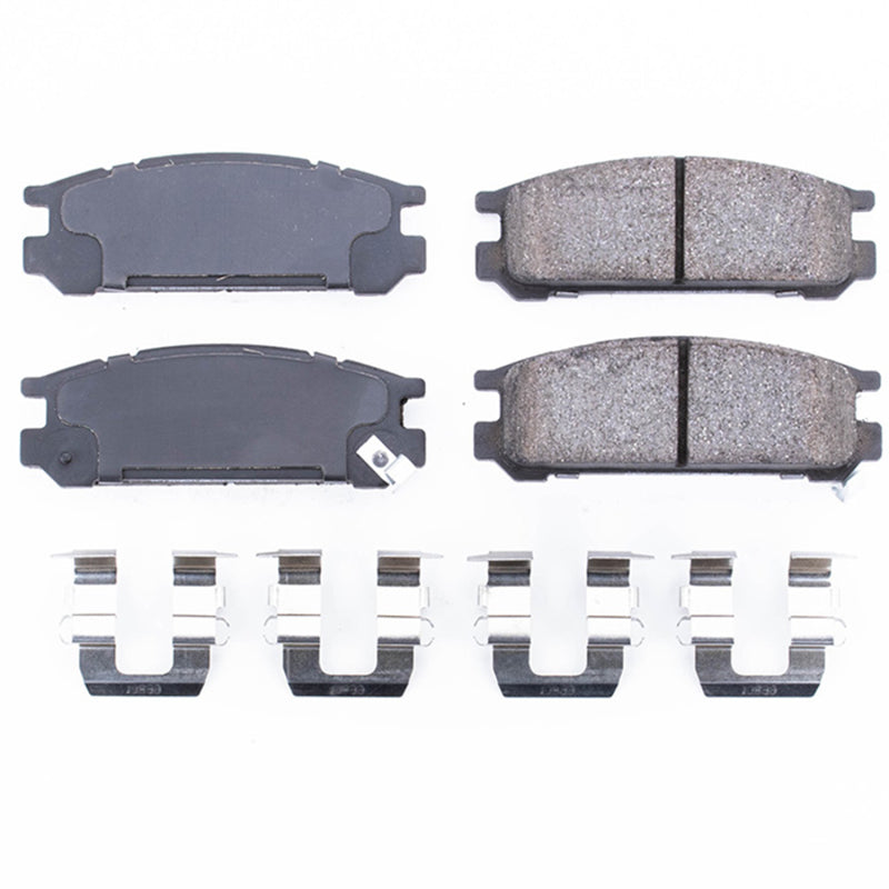 PowerStop Power Stop 93-96 Subaru Impreza Rear Z17 Evolution Ceramic Brake Pads w/Hardware